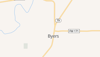 Byers, Texas map