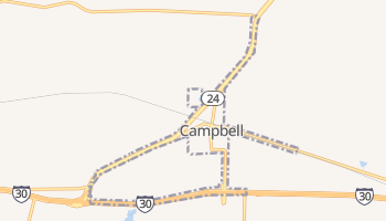 Campbell, Texas map