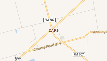 Caps, Texas map