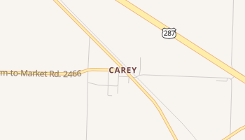 Carey, Texas map