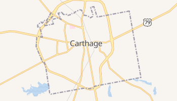 Carthage, Texas map