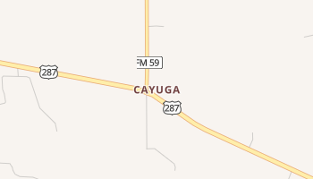 Cayuga, Texas map