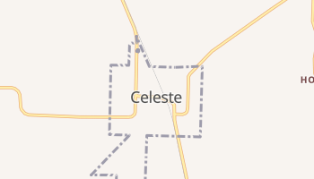 Celeste, Texas map