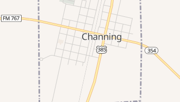 Channing, Texas map