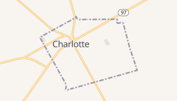 Charlotte, Texas map