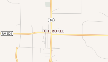 Cherokee, Texas map