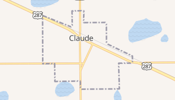 Claude, Texas map