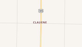 Clauene, Texas map