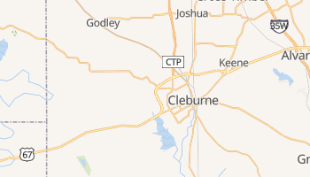 Cleburne, Texas map