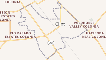 Clint, Texas map