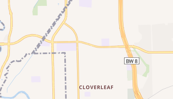 Cloverleaf, Texas map
