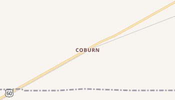 Coburn, Texas map
