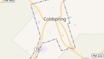 Coldspring, Texas map