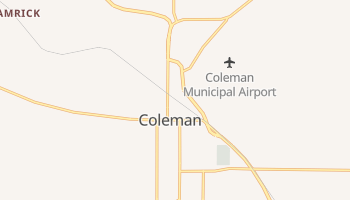 Coleman, Texas map