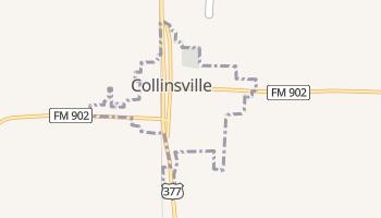 Collinsville, Texas map