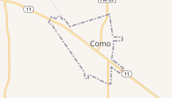 Como, Texas map