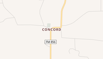 Concord, Texas map
