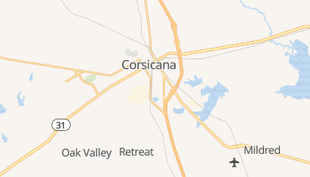 Corsicana, Texas map