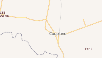 Coupland, Texas map