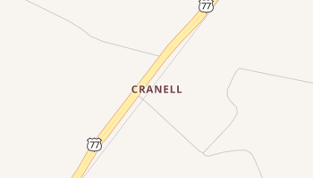 Cranell, Texas map