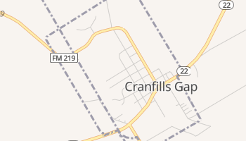 Cranfills Gap, Texas map