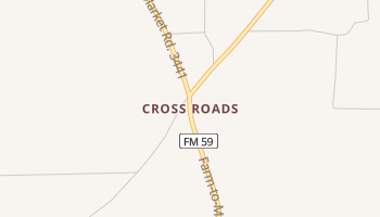 Cross Roads, Texas map