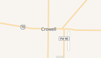 Crowell, Texas map
