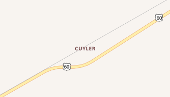 Cuyler, Texas map