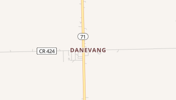 Danevang, Texas map