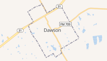 Dawson, Texas map