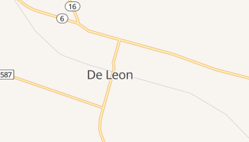 De Leon, Texas map