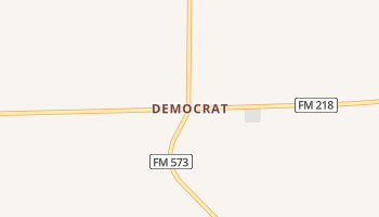 Democrat, Texas map