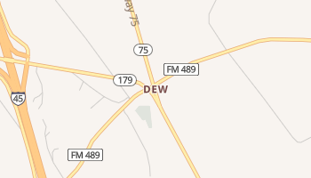 Dew, Texas map
