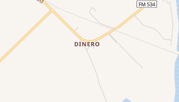 Dinero, Texas map