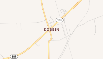 Dobbin, Texas map