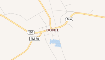 Donie, Texas map