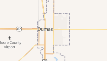 Dumas, Texas map