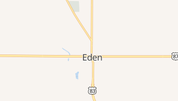 Eden, Texas map