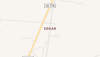 Edgar, Texas map