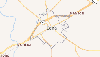 Edna, Texas map