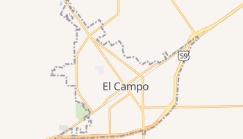 El Campo, Texas map