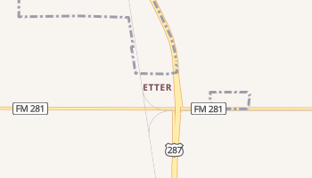 Etter, Texas map