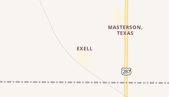 Exell, Texas map