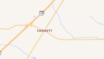 Fannett, Texas map