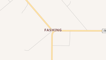 Fashing, Texas map