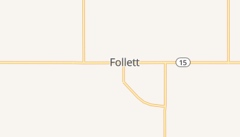 Follett, Texas map