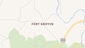 Fort Griffin, Texas map