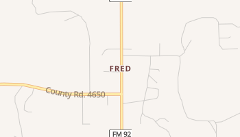 Fred, Texas map