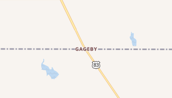 Gageby, Texas map