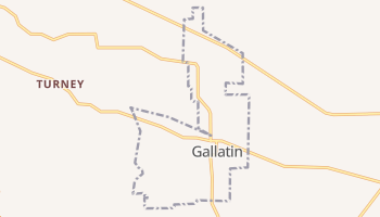 Gallatin, Texas map